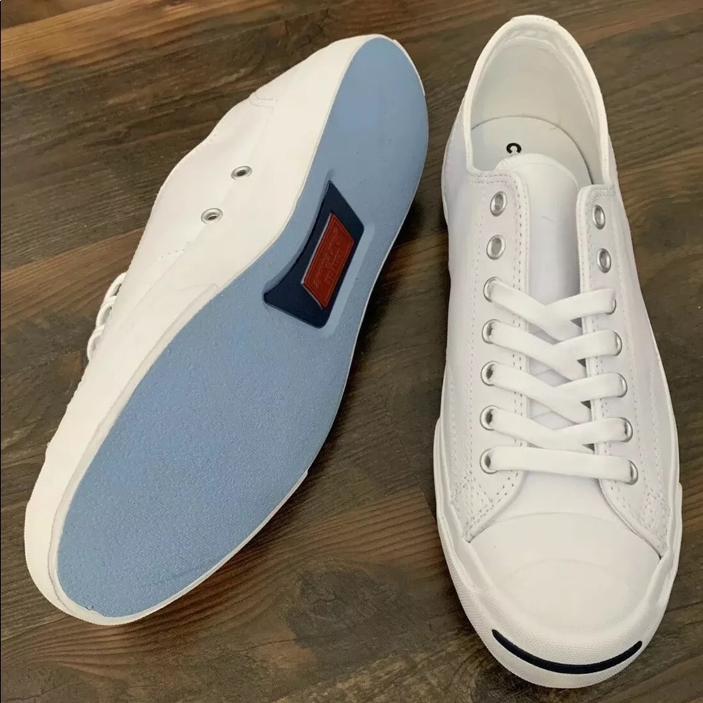 Converse Jack Purcell Leather White/Navy Mens 10